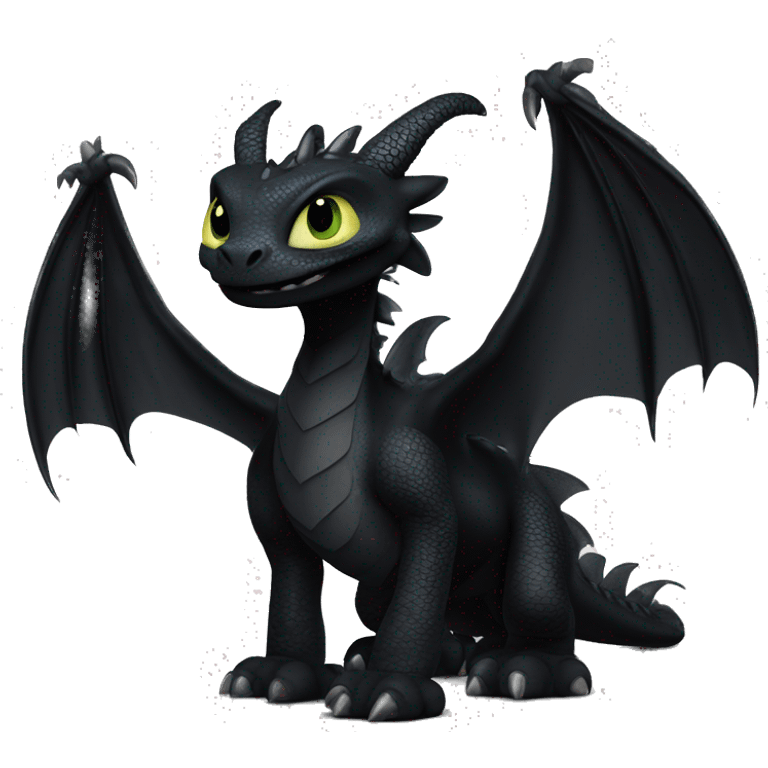 Dragón negro furia nocturna how to train your dragon emoji