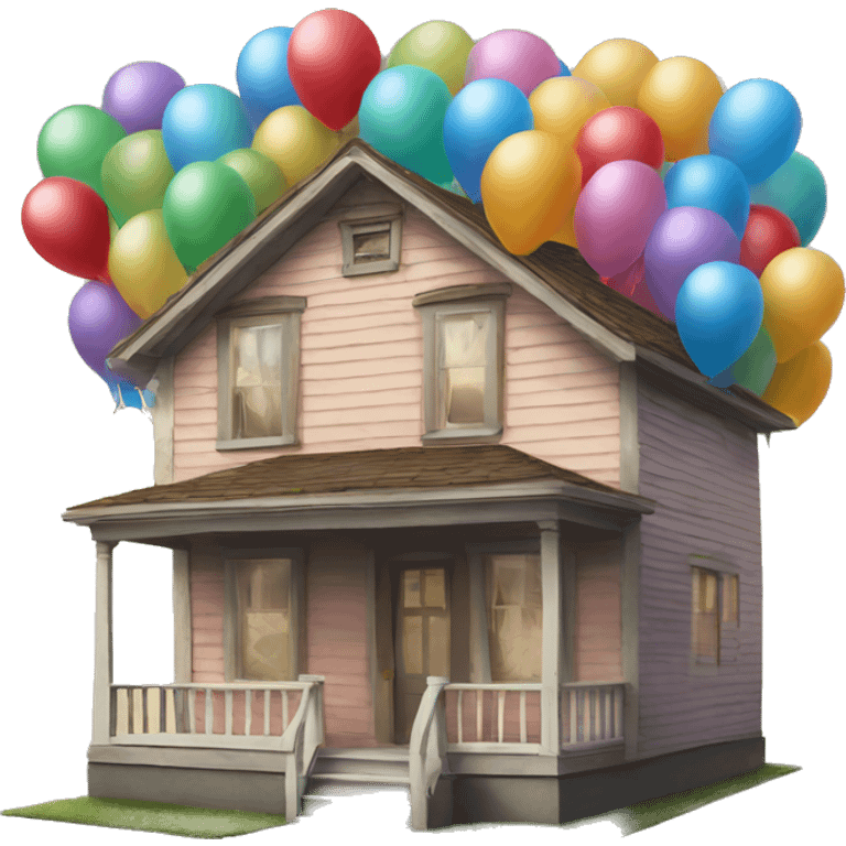 up house with ballons emoji