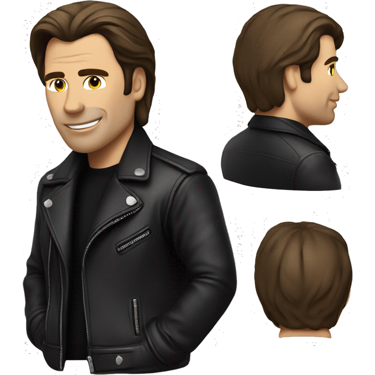 John travolta in leather jacket emoji