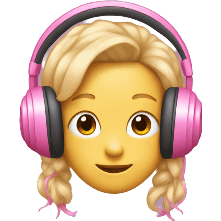 pink bow in a headphone emoji