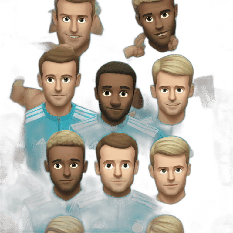 Emmanuel Macron in Olympique de Marseille tracksuit emoji