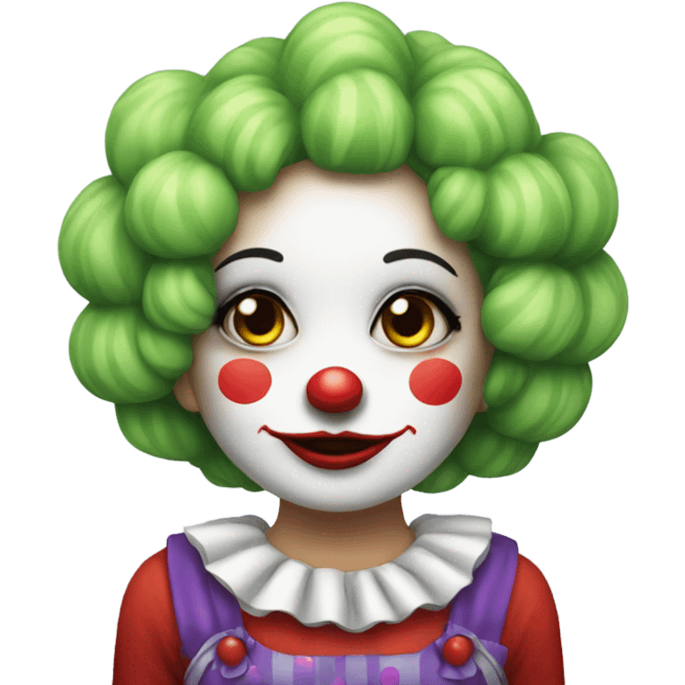 Cute girl clown emoji