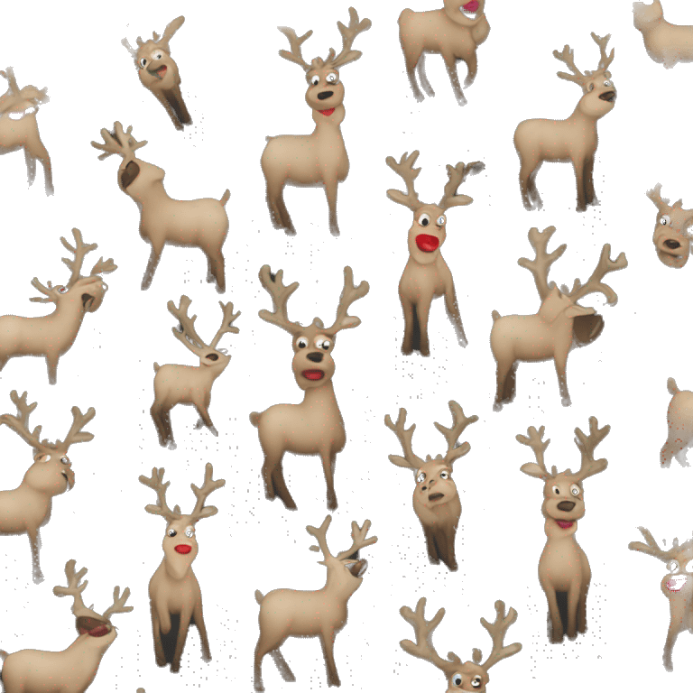 Reindeer black emoji