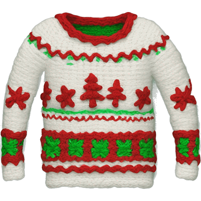  crochet christmas sweater emoji