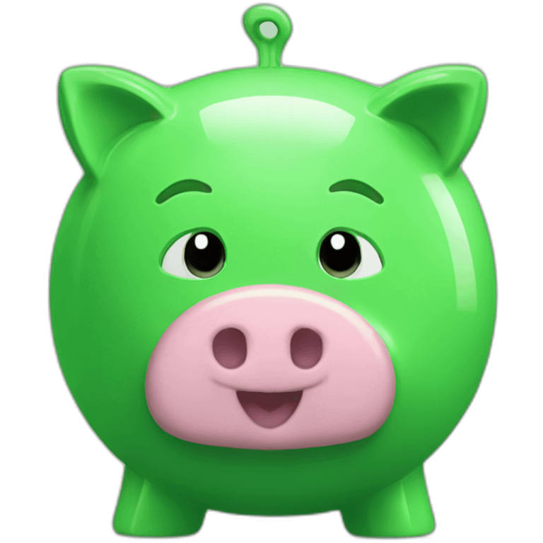 green piggy bank large emoji