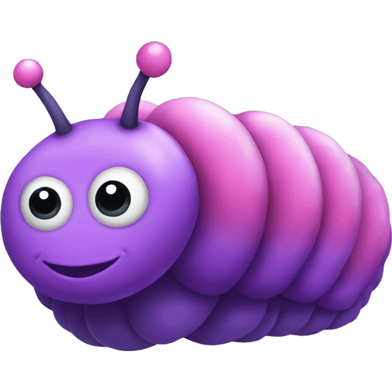 purple pink caterpillar   emoji