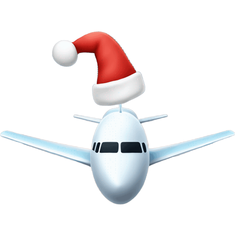 Plane with Santa hat emoji