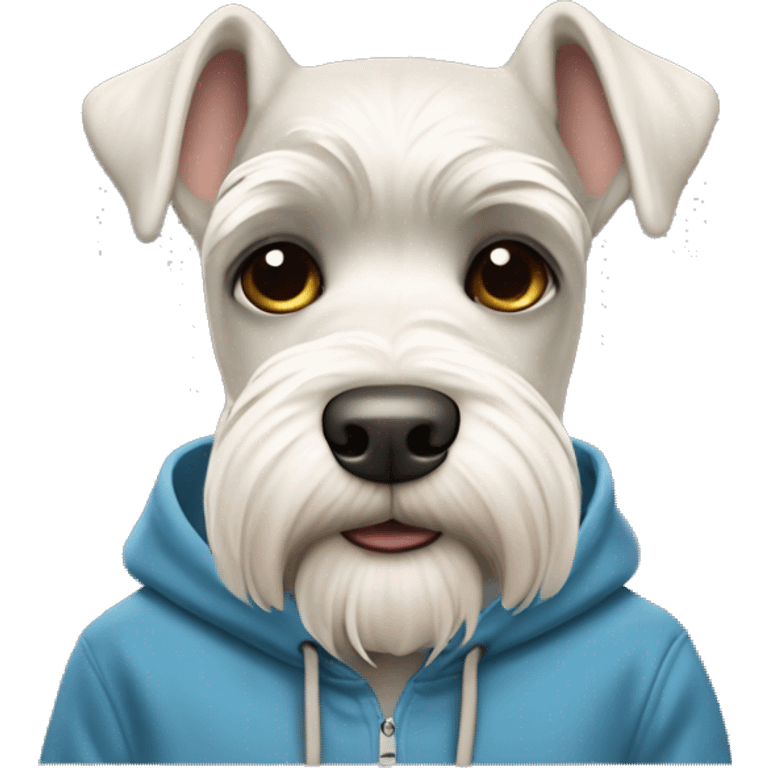 Cream Schnauzer ￼with a hoodie  emoji