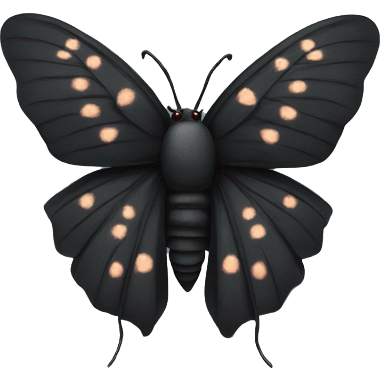 Beautiful black moth emoji