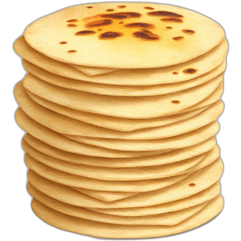 Small Stack of tortillas with some grill marks emoji