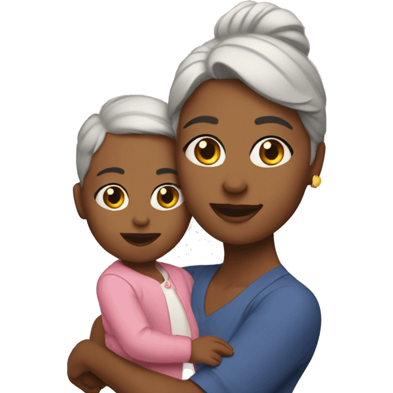 auntie holding her niece emoji