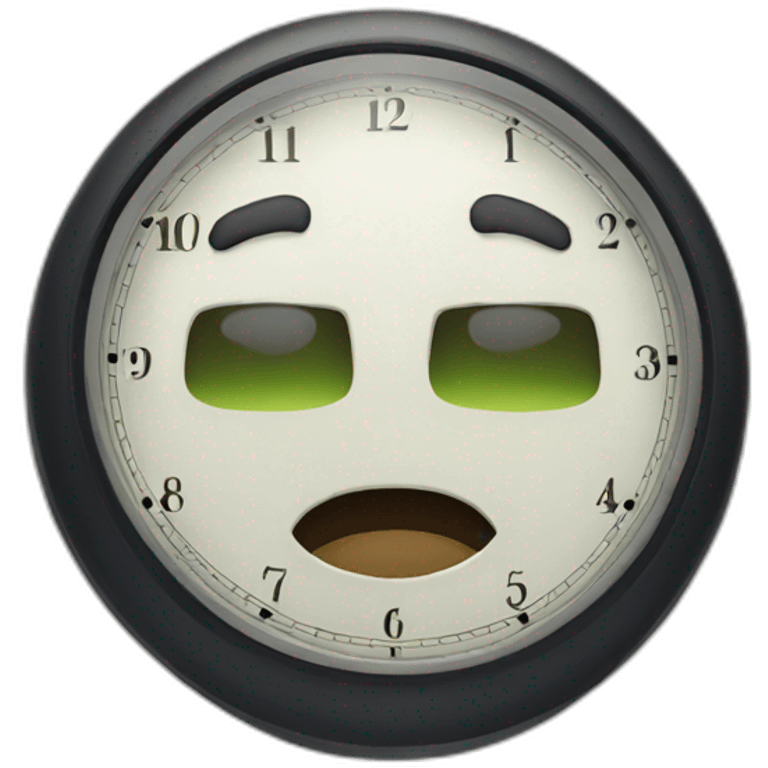 Emoji face clock emoji