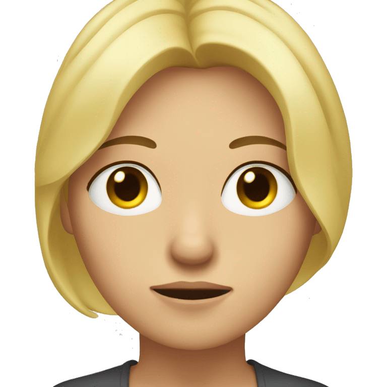 A blonde woman who places her hand on her forehead because she is frustrated emoji