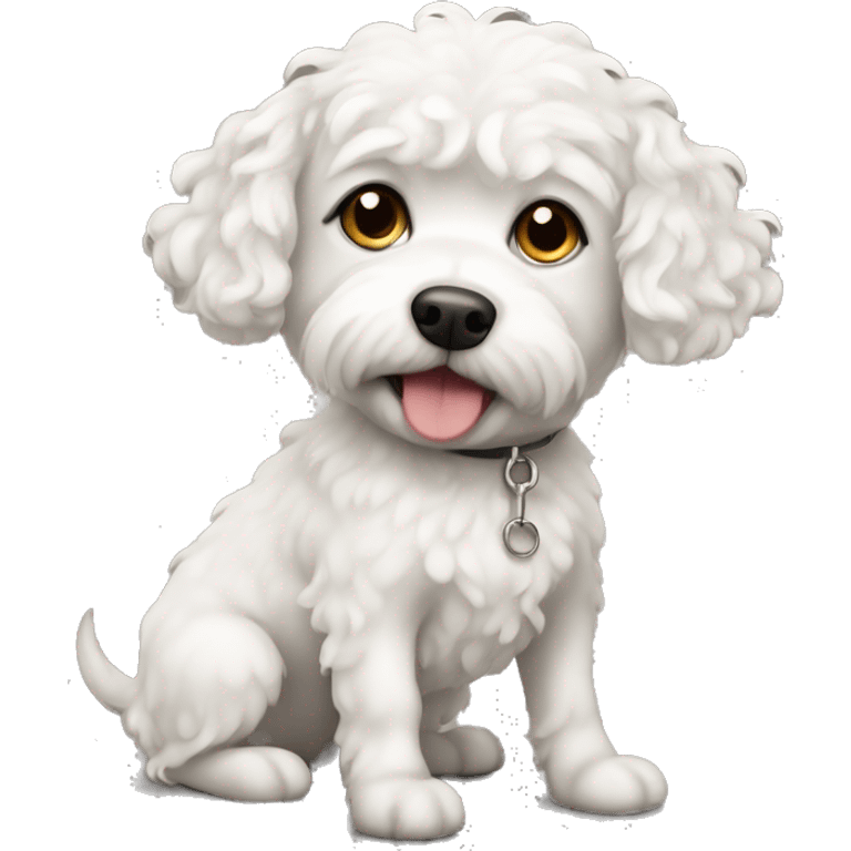 small white curly dog emoji