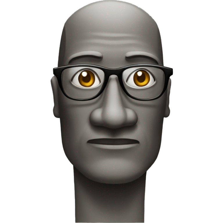 Moai wearing glasses  emoji