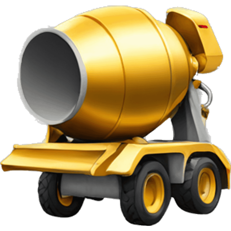 a cement mixer wearing gold jewelry emoji