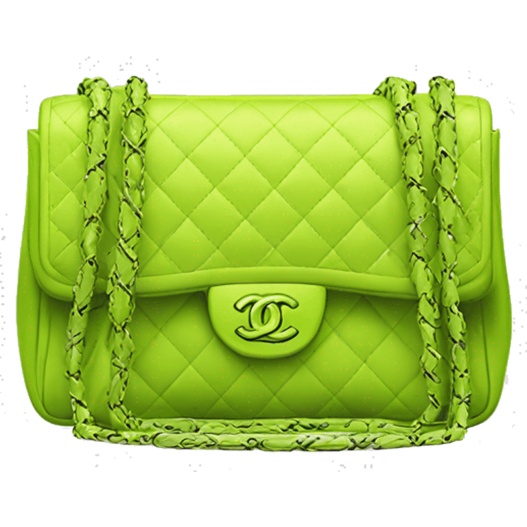 Lime green Chanel bag emoji