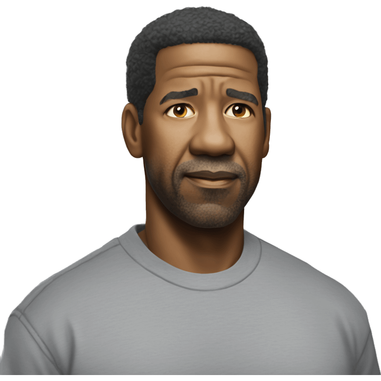 hyper realistic denzel washington wearing shirt emoji