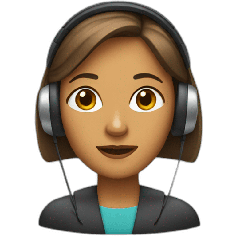 woman with headset emoji