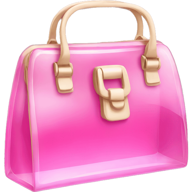 Pink glass handbag emoji