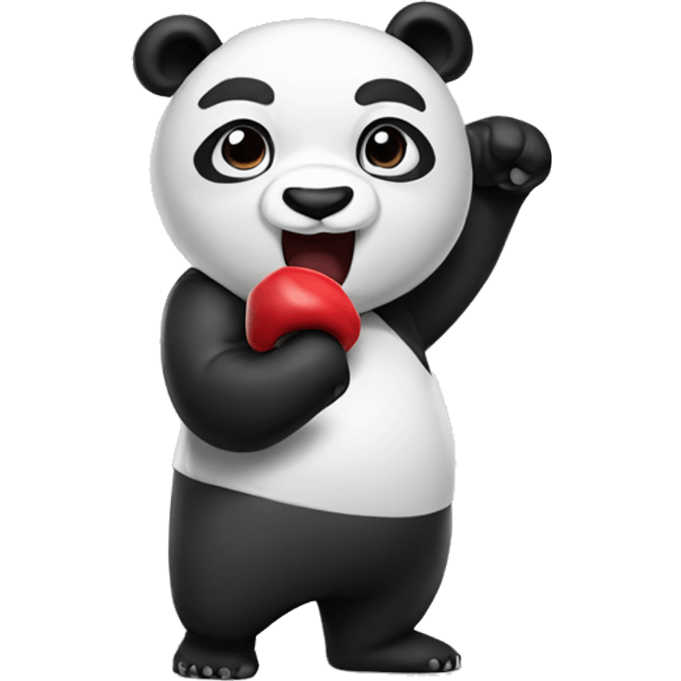 panda with punch emoji