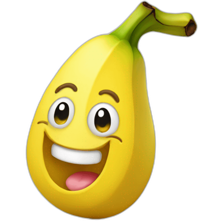 banana with a smile emoji