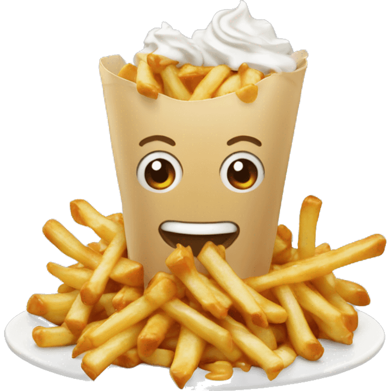 Poutine mange une poutine emoji