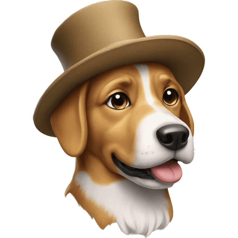 Dog with a hat emoji