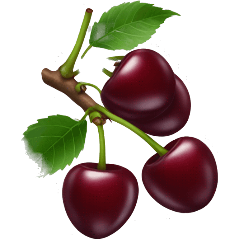 Burgundy cherries emoji