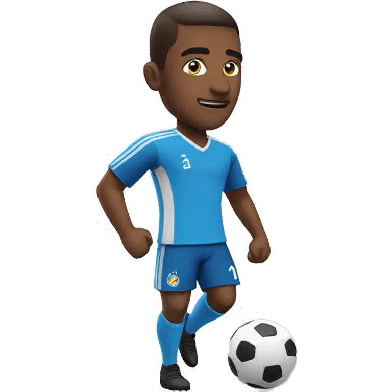 footballer playing football emoji