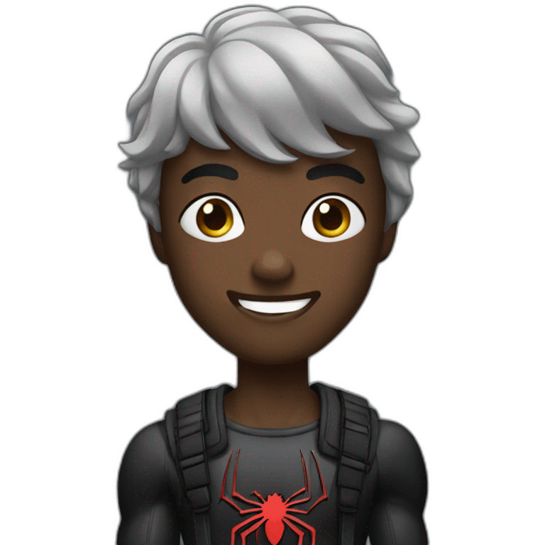 black spiderman emoji