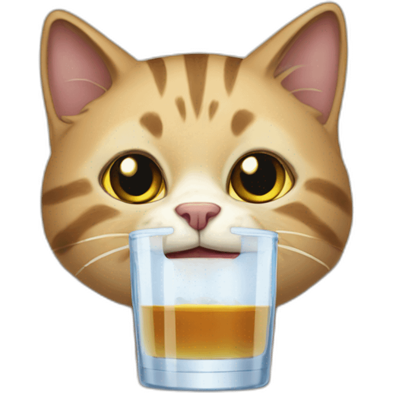 Cat drink béer emoji