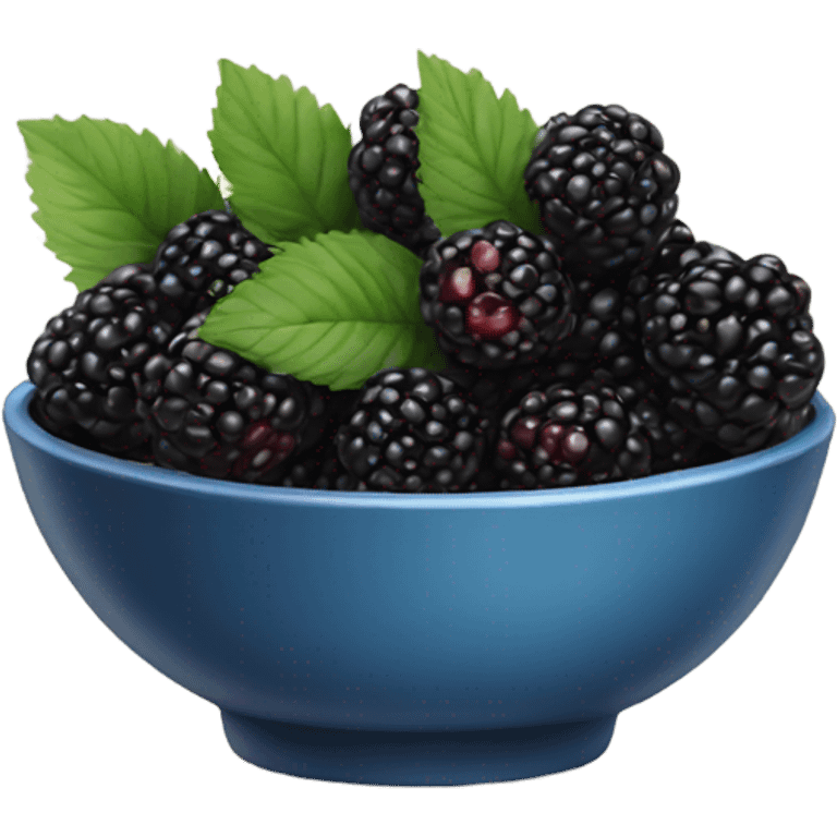 a bowl of Blackberries emoji