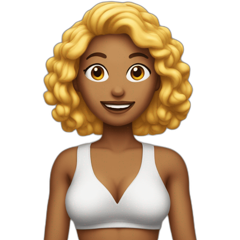 Sexywoman playing by herself emoji