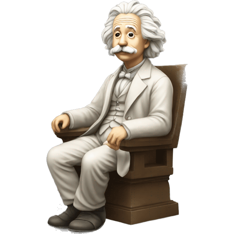 sitting philosopher-statue as albert einstein emoji