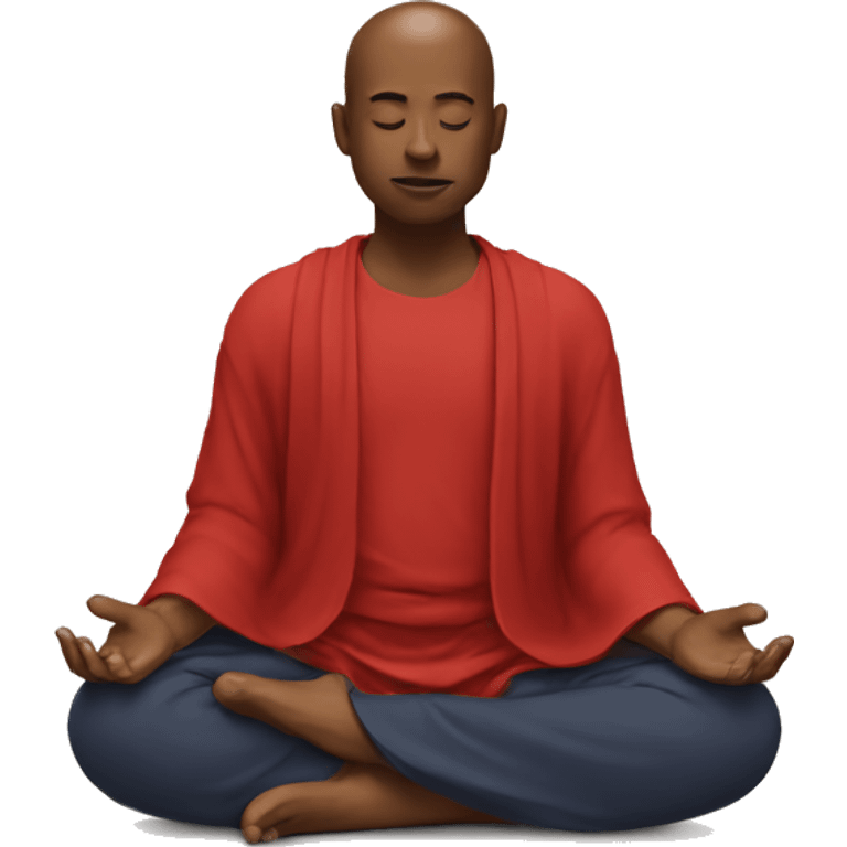 Red meditation  emoji