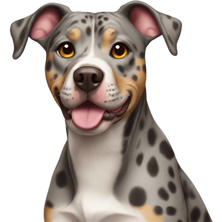 Catahoula leopard dog Pitbull mix emoji