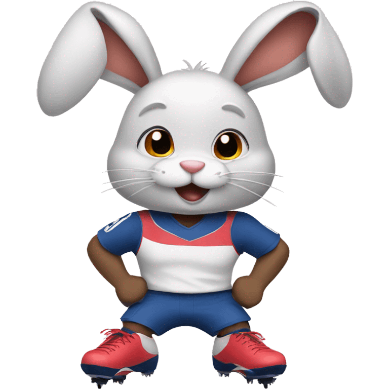 bunny wearing cleats  emoji