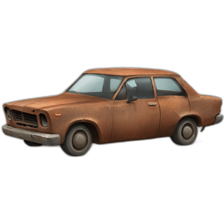 rusty broken old car emoji