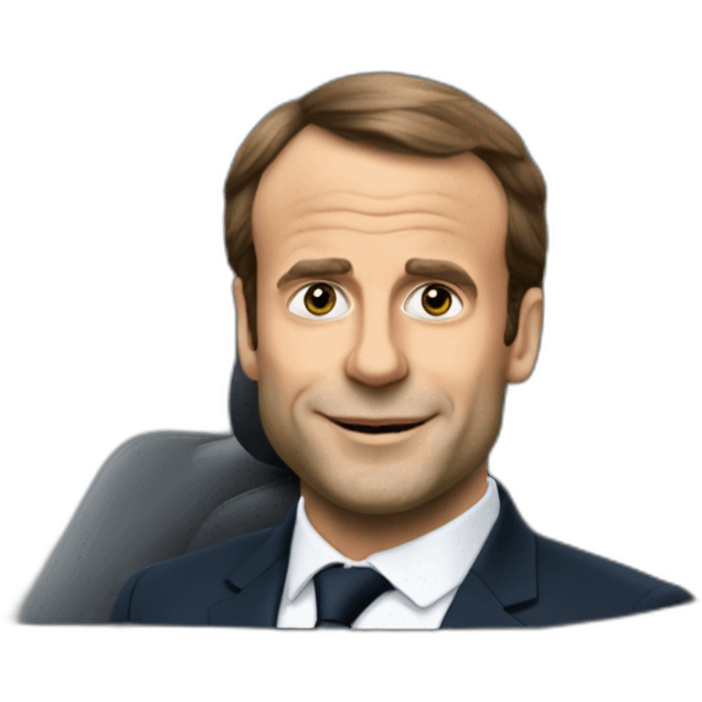 Macron dans une voiture  emoji