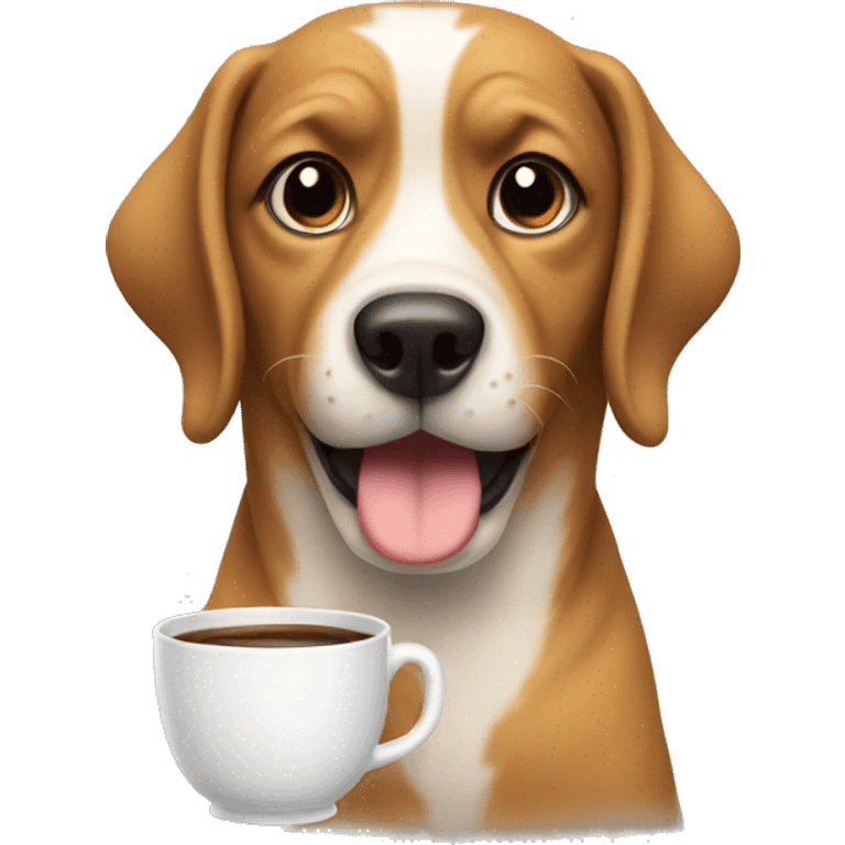 Dog whith a cup  emoji