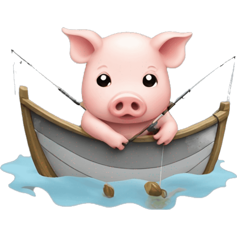 Pig fishing  emoji