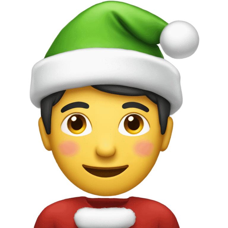 A person with Xmas hat emoji