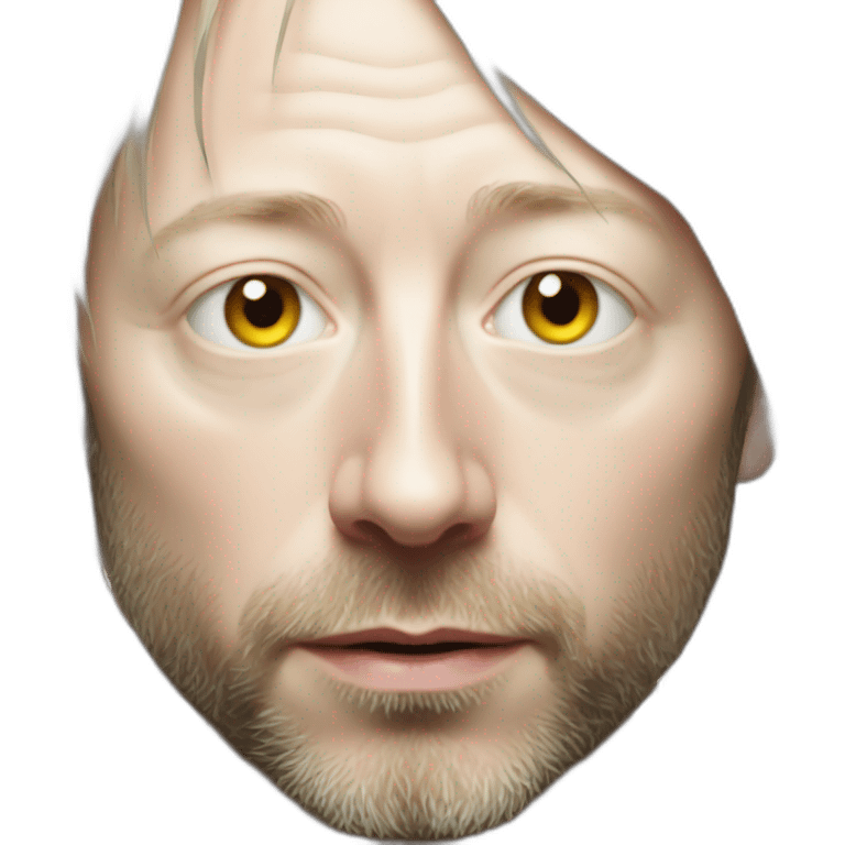 Thom Yorke in rainbows close up emoji