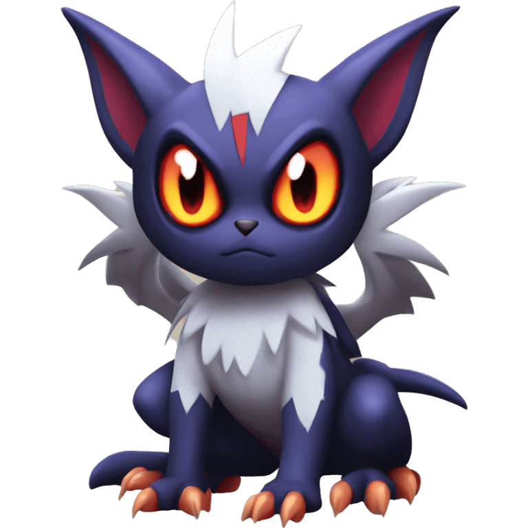 Edgy Cool Kawaii Litten-Noivern-Noibat-Absol-Pokémon Full Body emoji