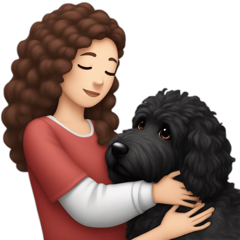 black-laberdoodle-having-a-really-big-cuddle-with-white-lady-with-red-long-hair emoji