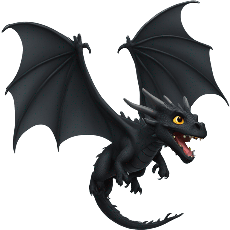 flying black dragon emoji