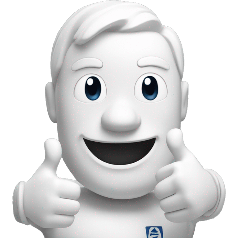 white michelin character, thumbs up emoji