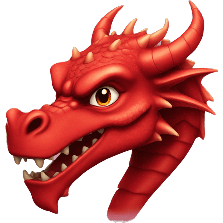 an evil red dragon emoji