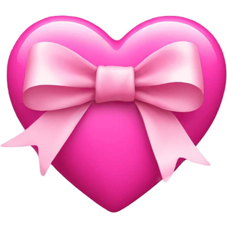 Pink heart with bow emoji